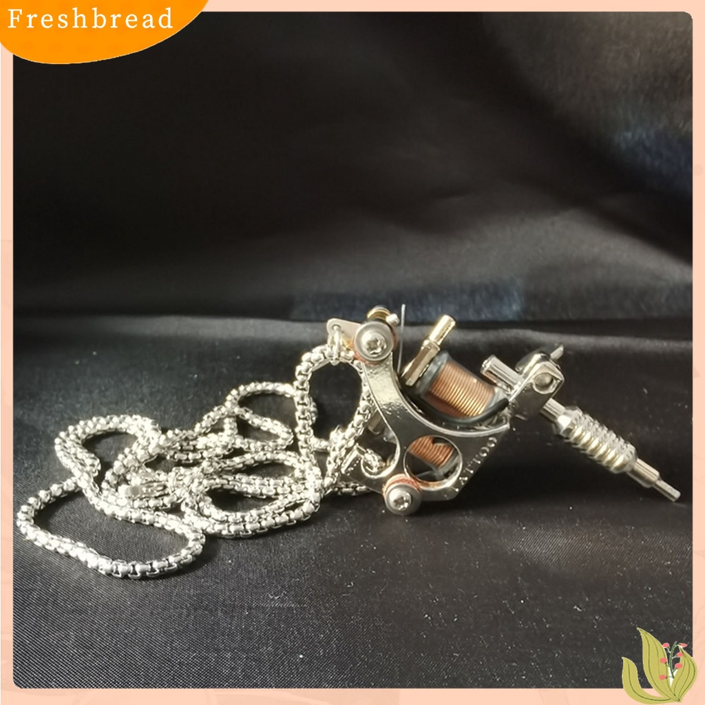 Terlaris Fashion Unisex Tattoo Machine Pendant Silver Color Titanium Steel Hip Hop Sweater Chain Necklace