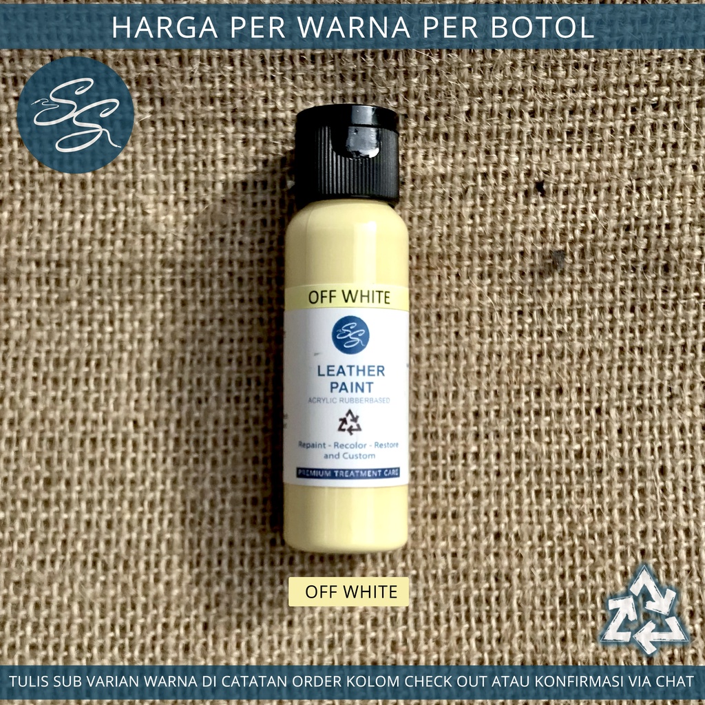 Cat Sepatu Kulit SS Leather Paint - Acrylic Rubber Cat Midsole, Rubber, Boost - Cat Tas Jaket Kulit-Off White