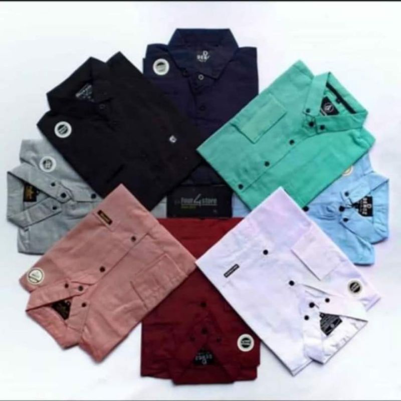 KEMEJA POLOS PENDEK PRIA DAN WANITA Varian baru kemeja executive muda