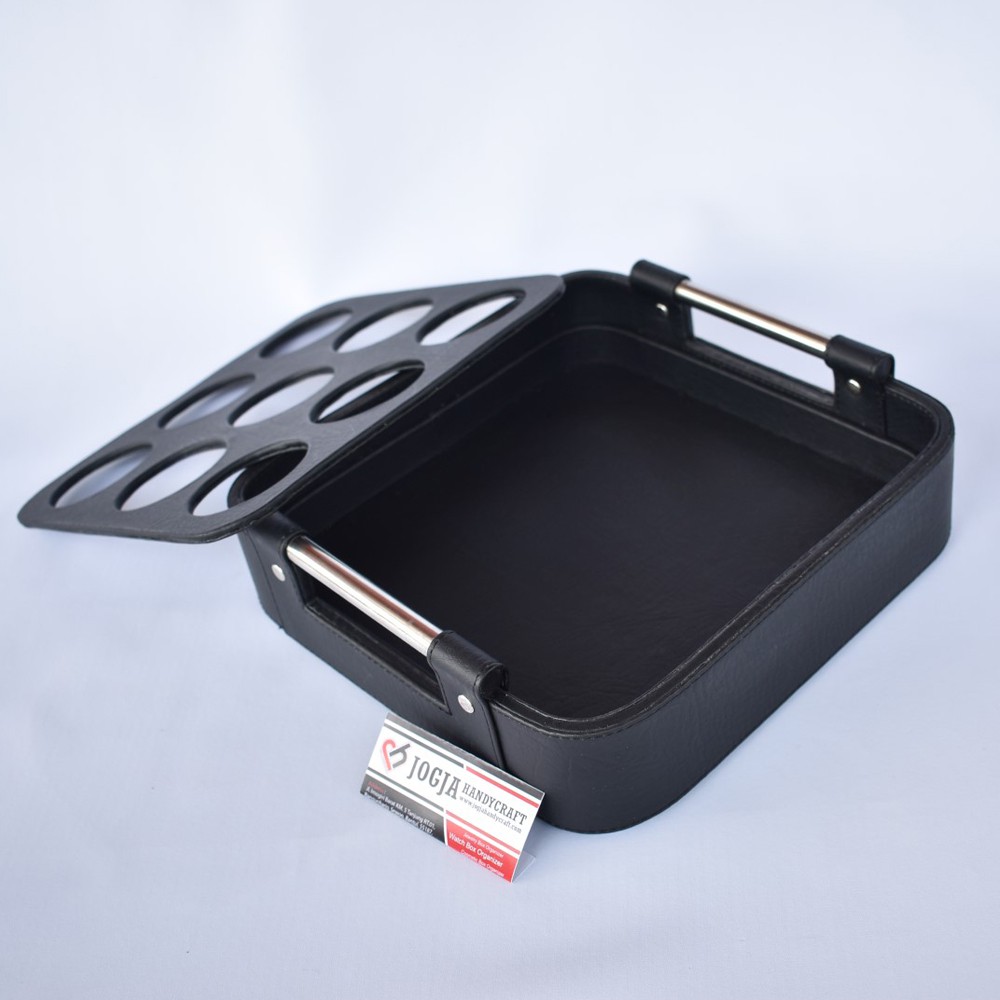 Tray Aqua / Baki / Nampan Air mineral 9 lubang Oval hITAM