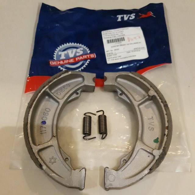 Kampas Rem Dazz/apache/rockz TVS ori ( shoe set brake 130 dia/28mm )