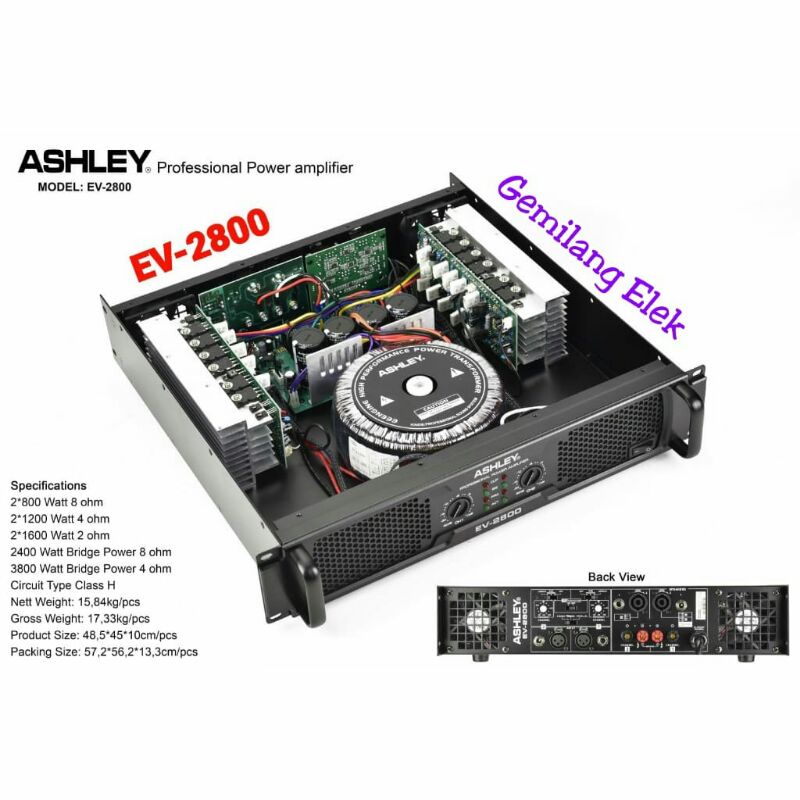 POWER ASHLEY EV 2800/ EV2800 ORIGINAL