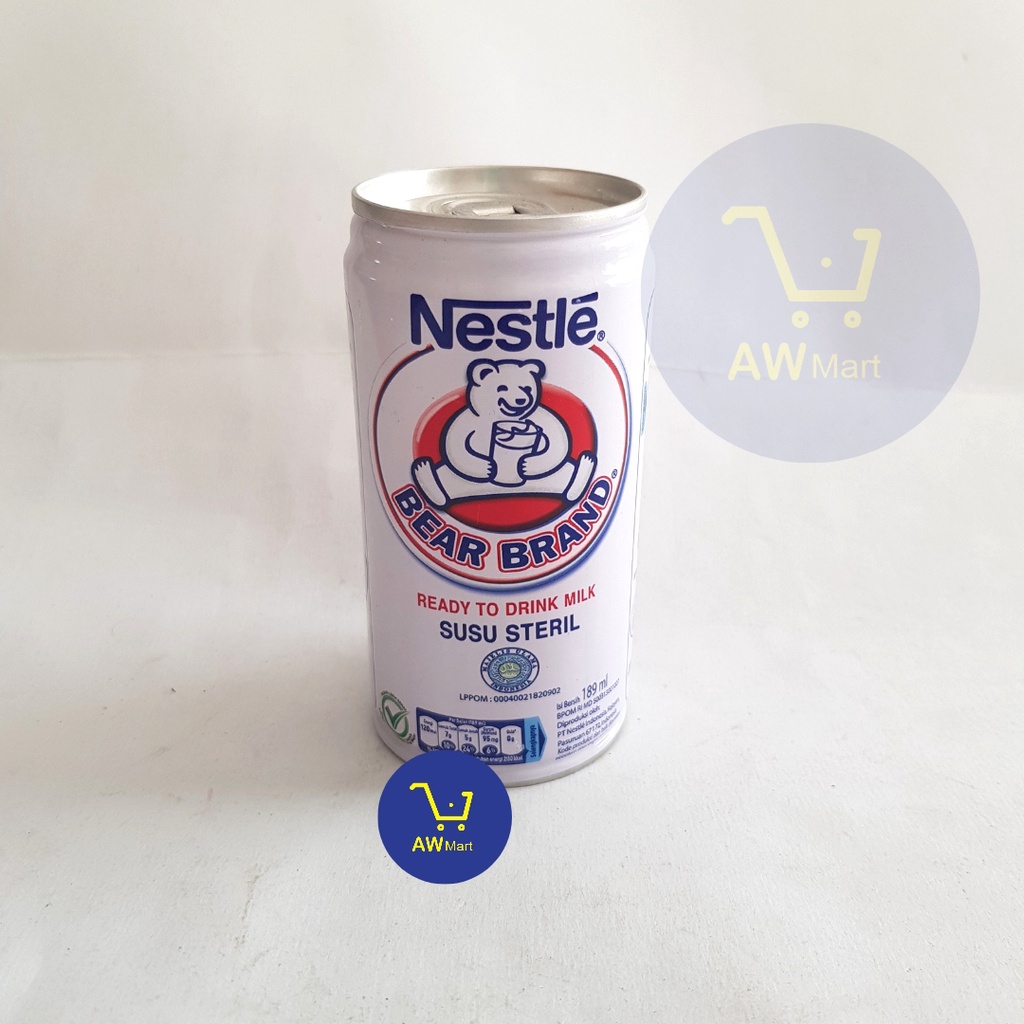 BEAR BRAND NESTLE SUSU STERIL 189ML READY TO DRINK - SUSU BERUANG 189ML