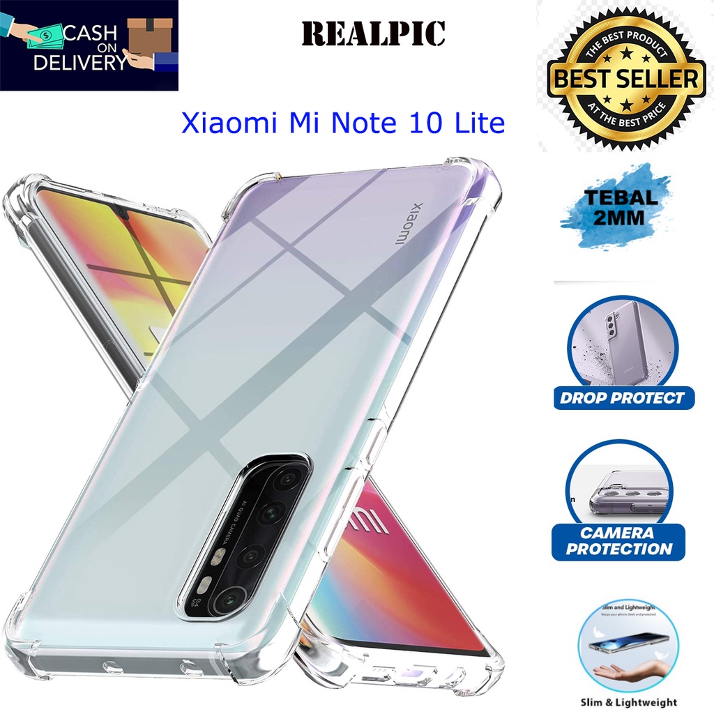 Case Xiaomi Mi Note 10 Lite Casing Clear HD KETEBALAN 2MM BENING TRANSPARAN TPU Premium Softcase