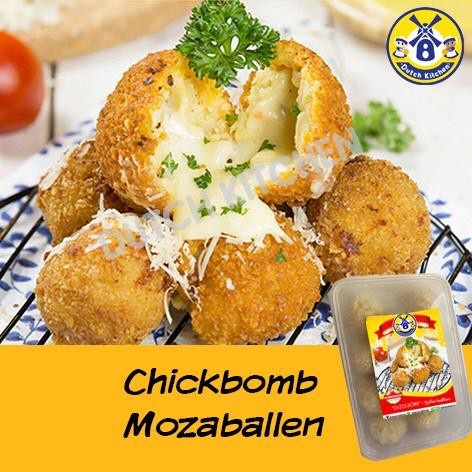 

Frozen Food/ Dutchkitchen CHICKBOMB (Mozarella Bitterballen) isi 9pc