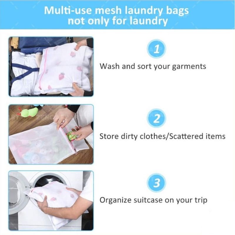 Kantong Jaring Laundry Bag Net Mesin Cuci Anti Kusut Untuk Celana Baju Bra