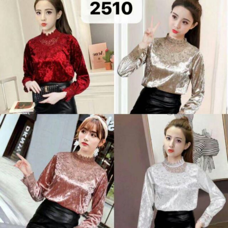 Blouse / atasan Velvet bludru import