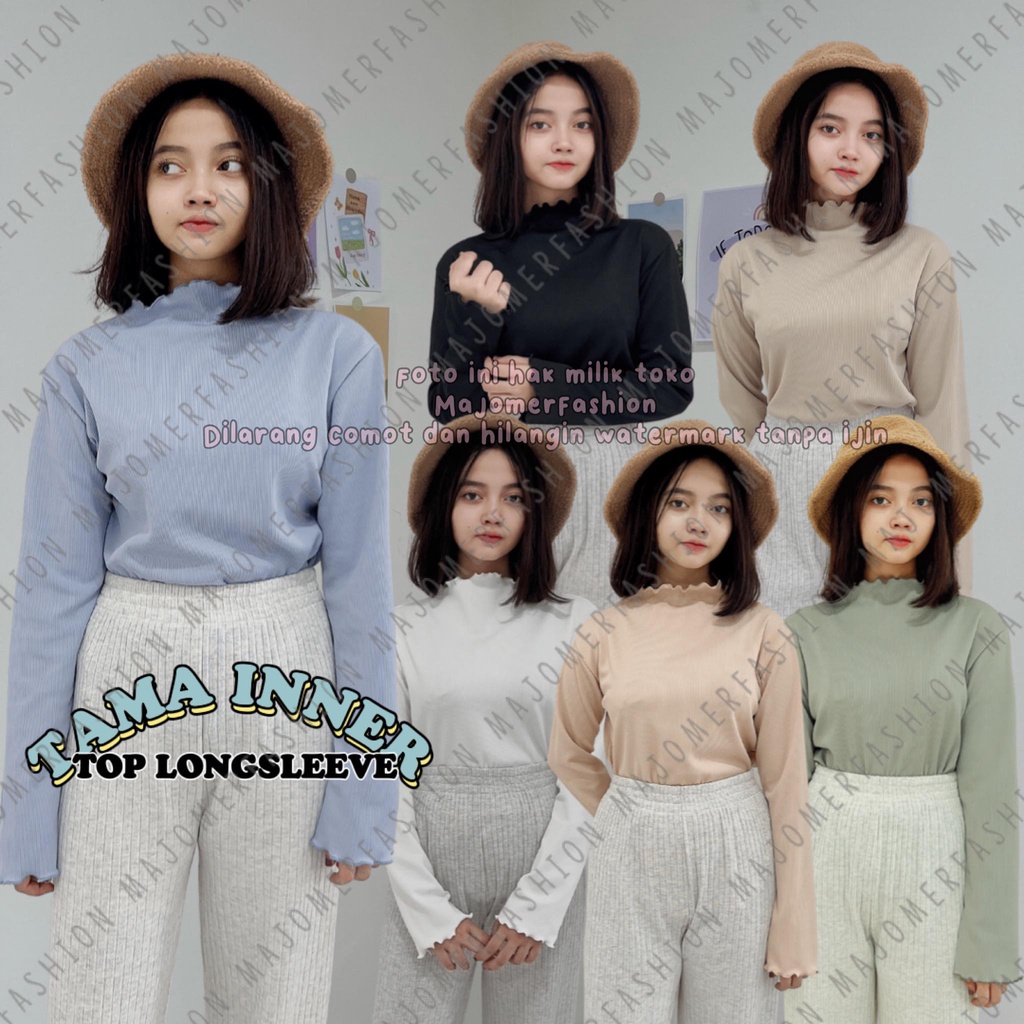 MAJOMER ® | TAMA INNER LENGAN PANJANG TOP