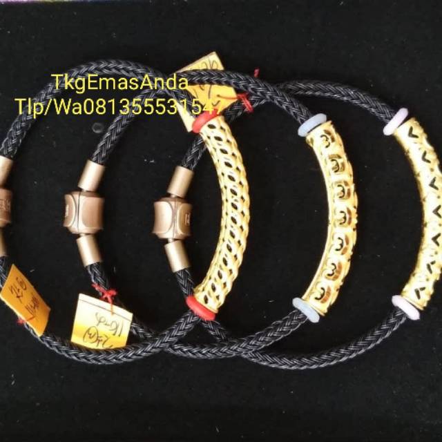 Gelang pendora emas asli 875
