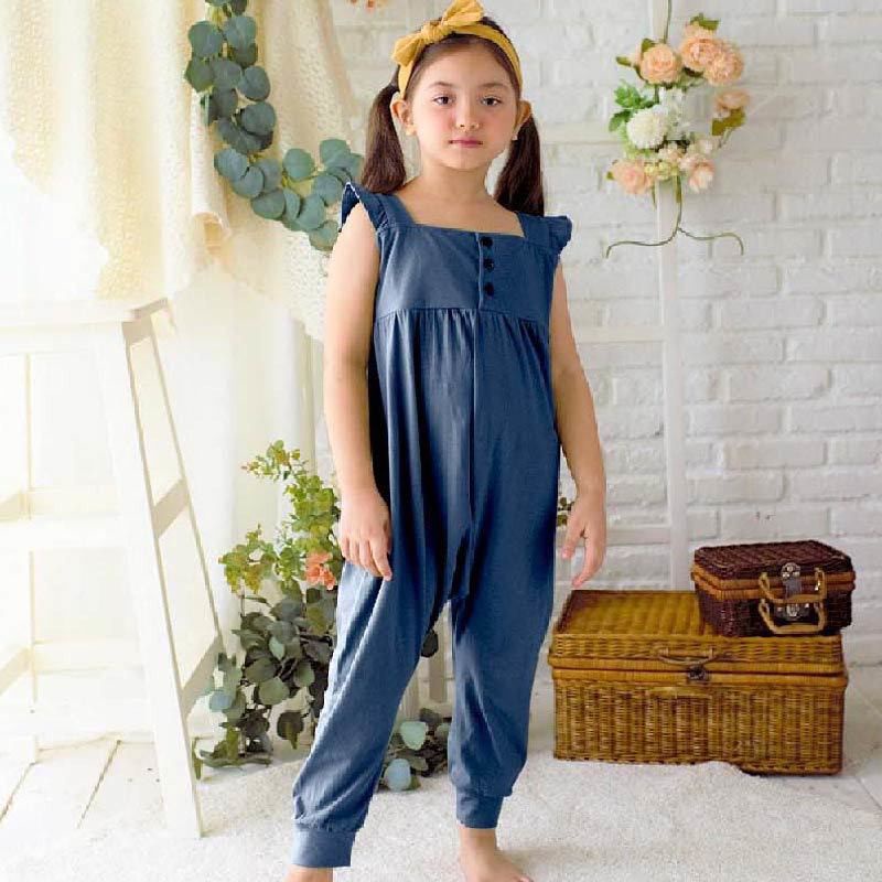 Kottonville Jumpsuit Mirei Blue Steel / Overall Anak / Baju Balita / Celana Anak Perempuan