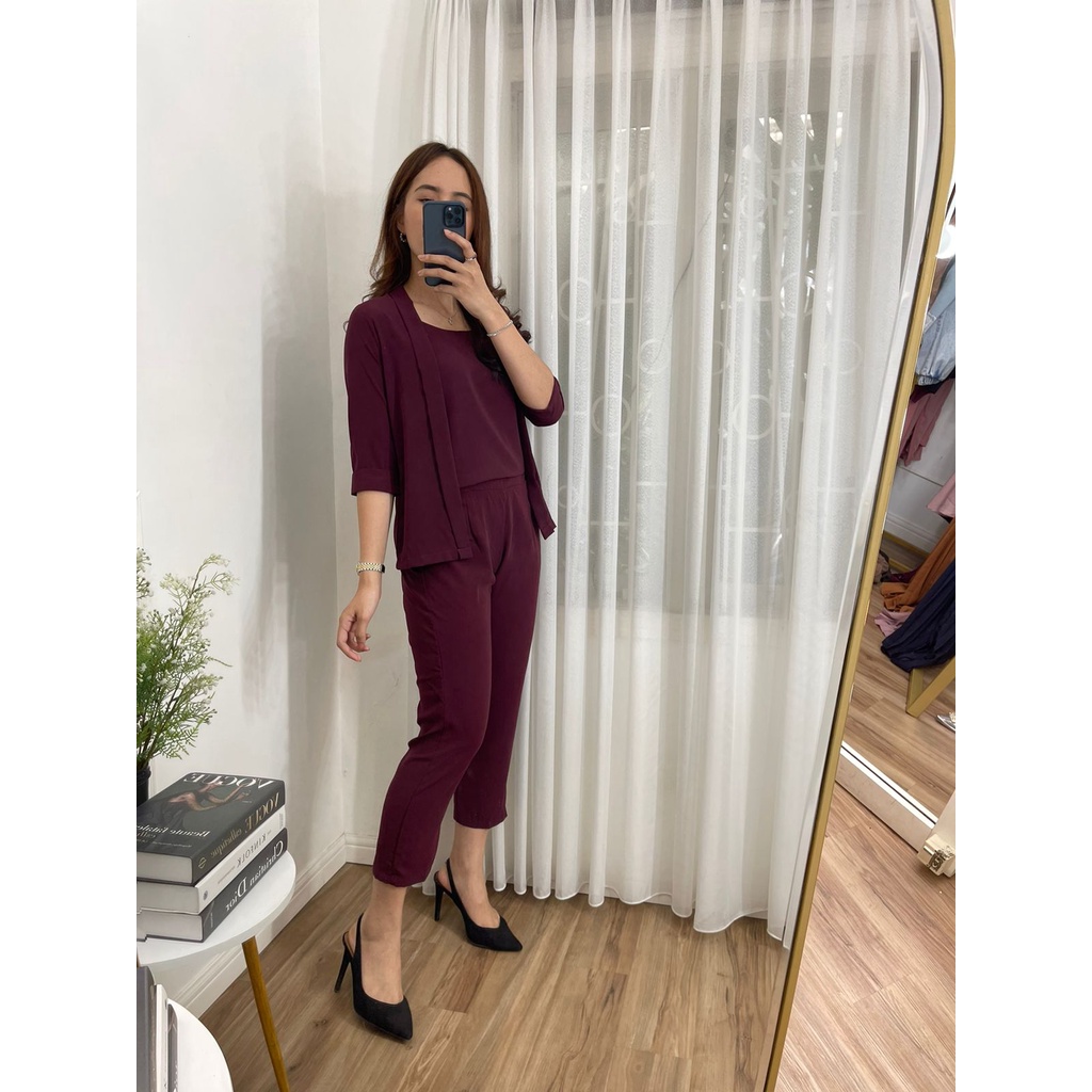 GBY CLOTHING - MARSHA ONE SET-MAROON