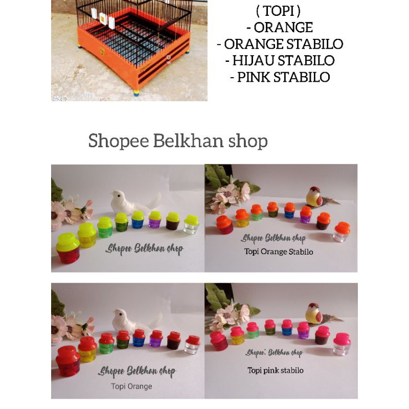 (stabilo) Kaki Karet (ADA RING) Sangkar burung Kotak