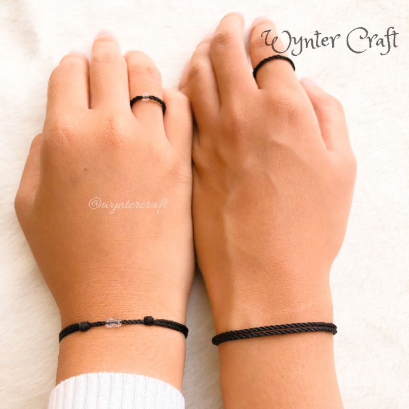 WA138 Set Couple Gelang dan Cincin Simple by Wynter Craft