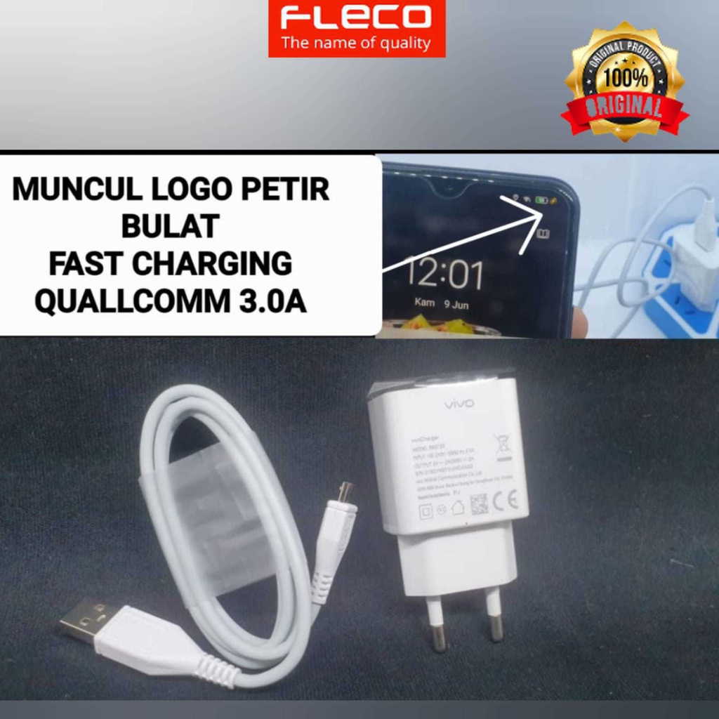 CHARGER ORIGINAL 100% KWALITAS REAL COPOTAN HP VIVO Y91C Y30I Y50 Y70 Y75 Y85 V11 V15 V19 V15 PRO V2