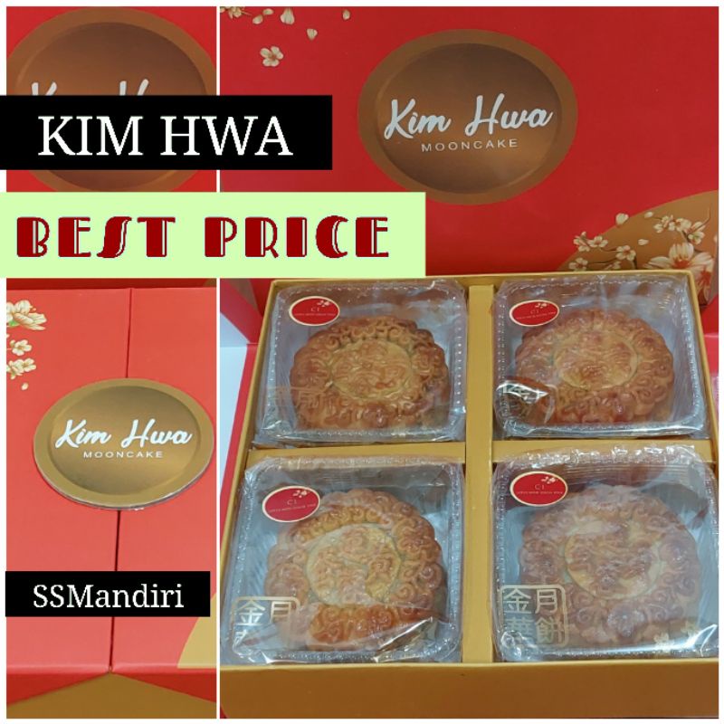 Tiong Chiu Pia / Mooncake / Kue Bulan Kimhwa / Kim Hwa Perkotak Kulit Coklat / Mooncake Vegetarian