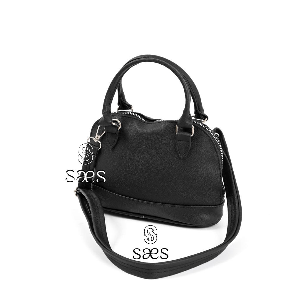 SAES Pansy Tas Selempang Alma mini Vintage Hitam Saes shop 001