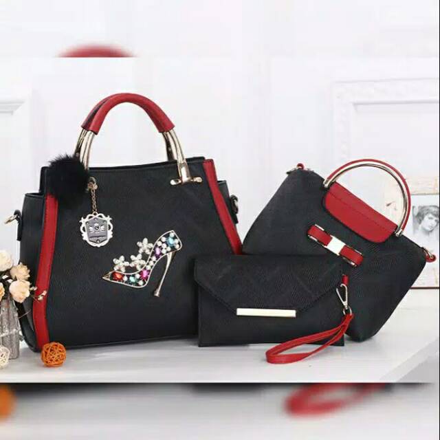 Hand bag alexia lenore 3 in 1/ Tas Import Korea (New)
