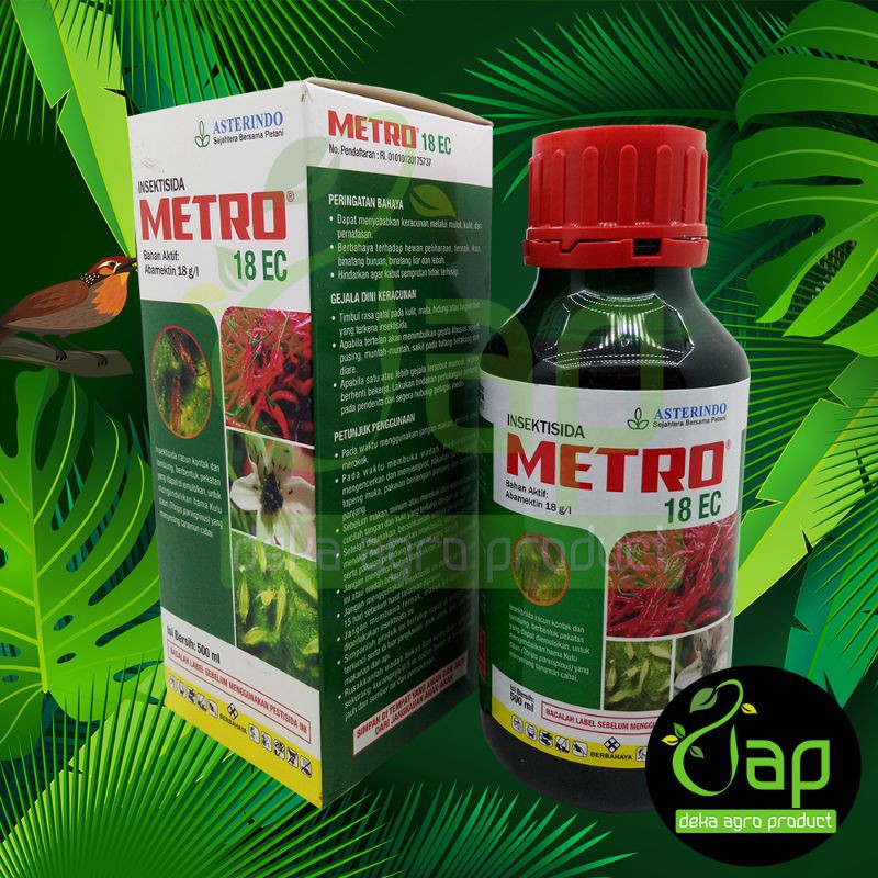 INSEKTISIDA METRO 18 EC 500ML - Bahan Aktif Abamectin