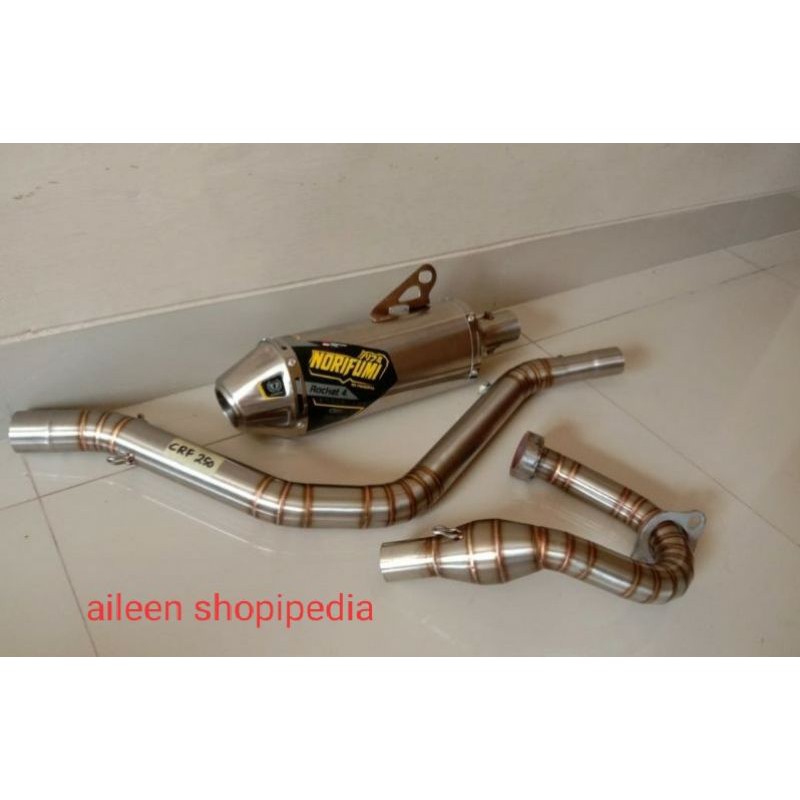Knalpot Norifumi Roket 4 KLX Pnp KLX 250 CRF 250 Dan KLX 230 NORIFUMI STAINLESS