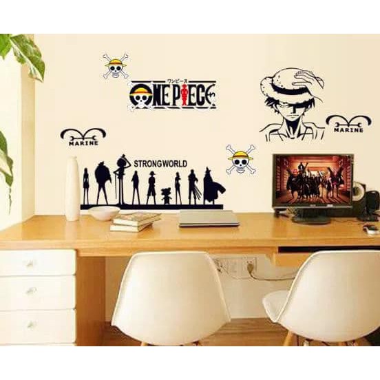 WALLSTICKER WALLSTIKER WALSETIKER WALLSTICKER TEMBOK DINDING TR75 ONE PIECE STIKER UK 70CM X 50CM KAMAR ANAK CEWEK COWOK KEREN BAGUS MURAH