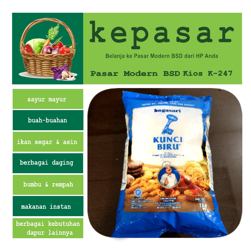 

Tepung Terigu KUNCI BIRU 1kg
