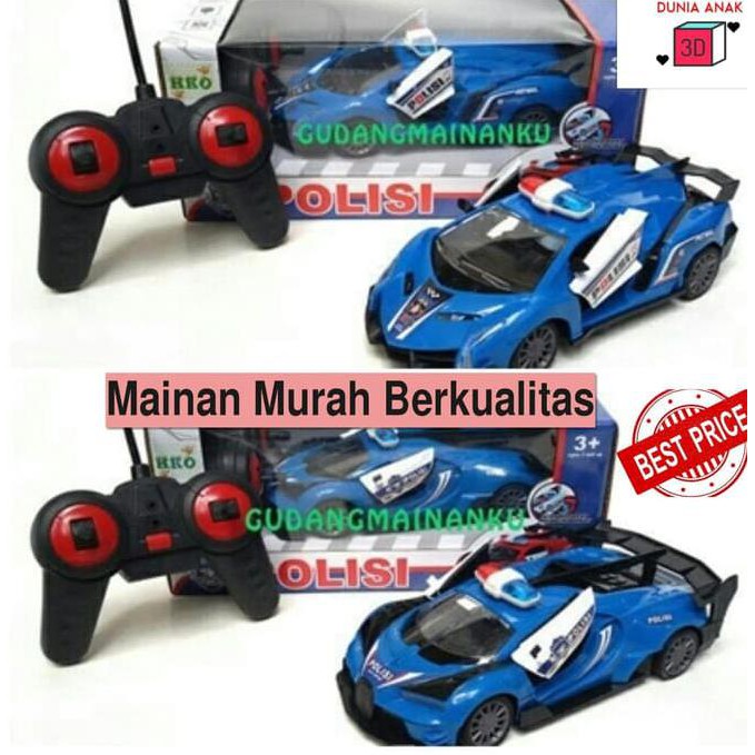4SCG MOBIL RC REMOTE CONTROL PATROL POLISI (PJR)+SUARA SIRINE CHCQ