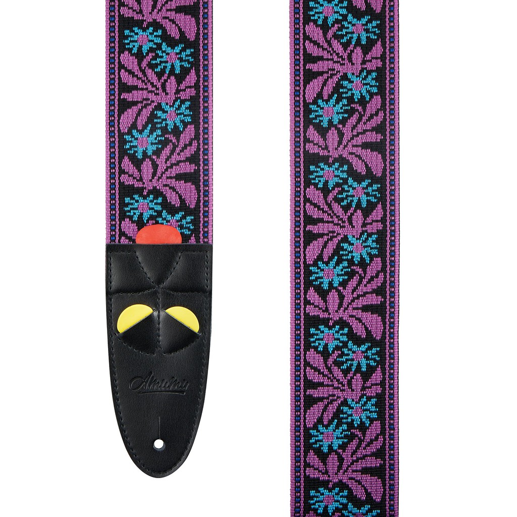 Amumu PET05J Strap Gitar motif Purple Flower