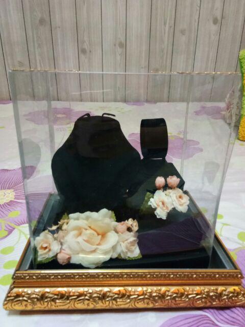 Kotak Perhiasan Cincin Kalung Gelang Jam Tangan Alas Frame Tutup Mika Seserahan Hantaran Pernikahan