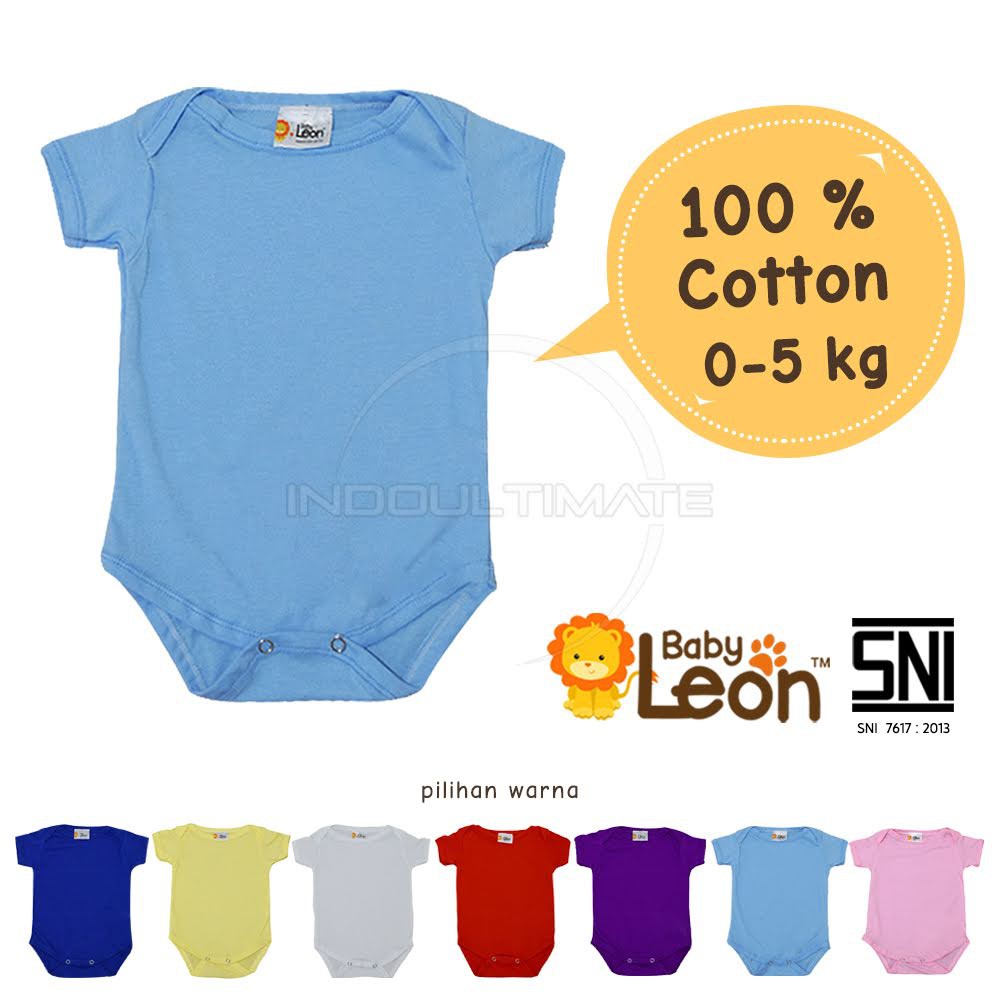 Baby Leon Baju Bayi 100% Katun Dingin BC-01 pakaian kaos jumsuit jumper bayi newborn laki laki