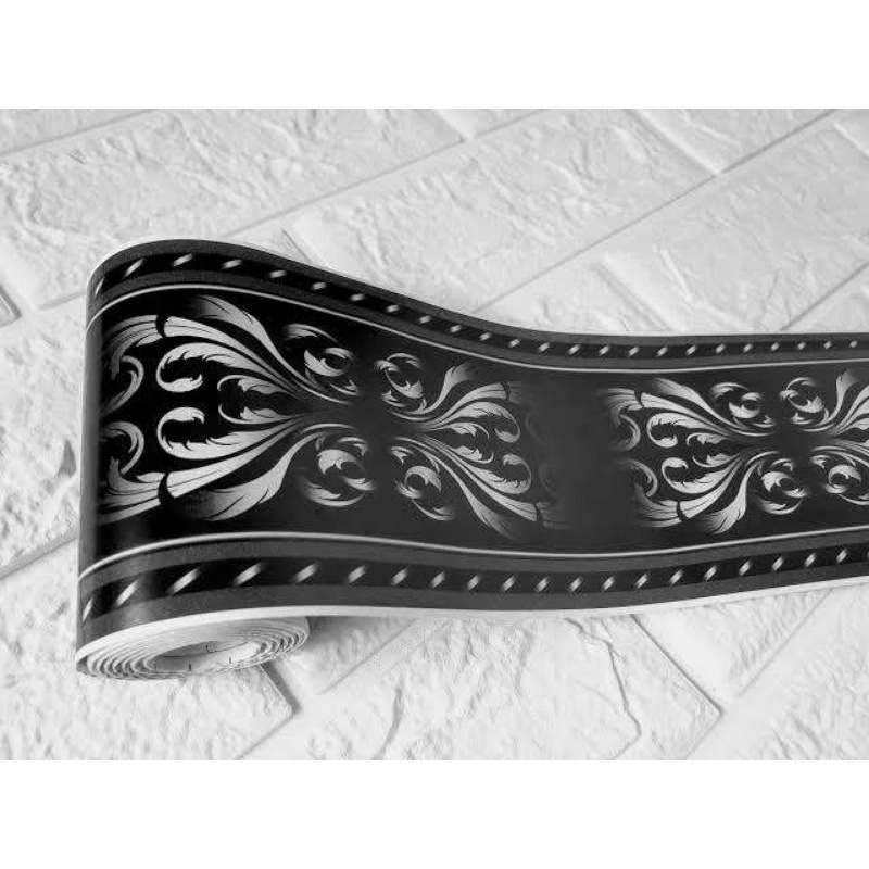 Jual Stiker wallpaper border list tembok hitam elegan | Shopee Indonesia