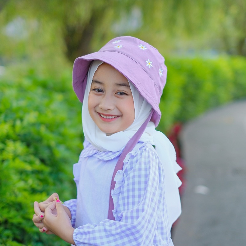 BUCKET HAT DAISY/ BUCKET HAT TOPI ANAK CEWEK 2-7 Tahun