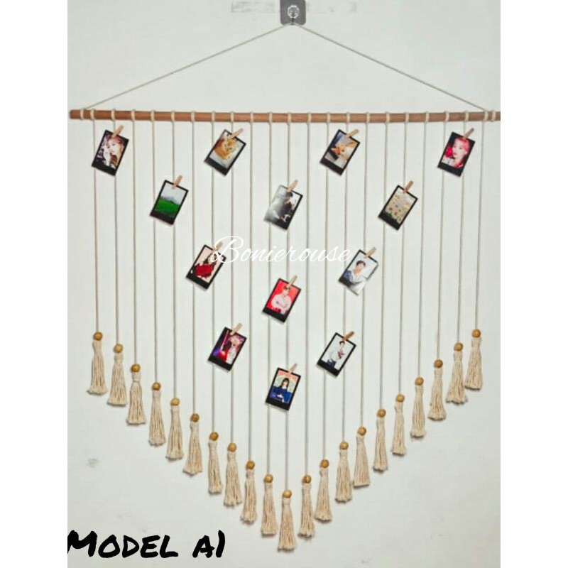 Macrame Gantungan Foto / Gantungan Foto Polaroid / Photo Hanger