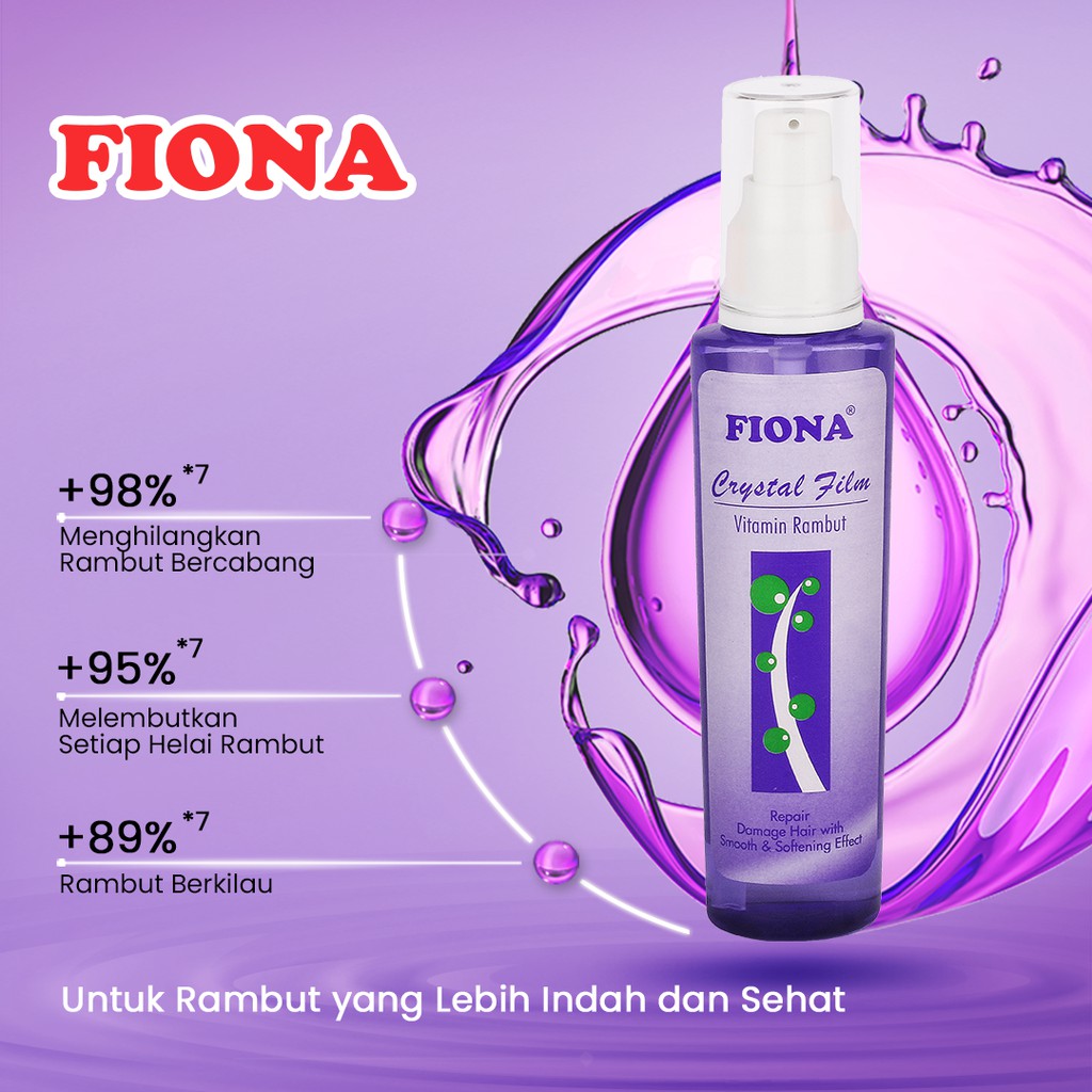 Fiona Crystal Film Violet Vitamin Rambut 100 Ml Shopee Indonesia