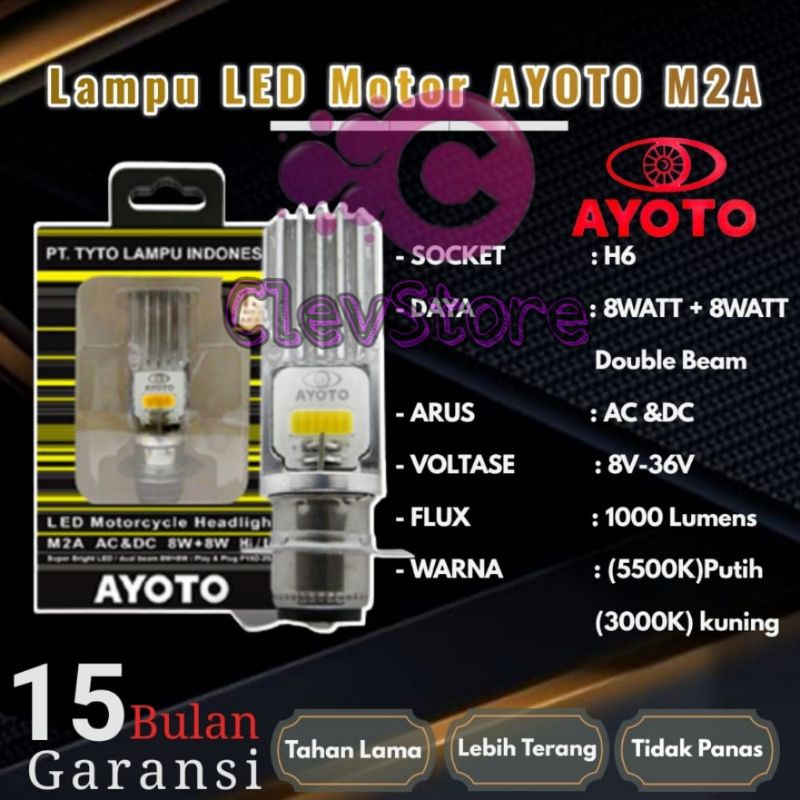 LAMPU LED MOTOR &amp; MOBIL H6 H4 AC DC