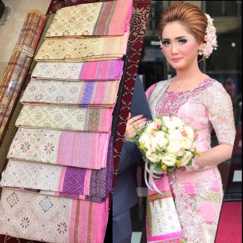 BEST SELLER SONGKET DIMENSI ORI / Songket Panca Warna 5 Dimensi Mewah Elegant /Songket Tenun Palemba