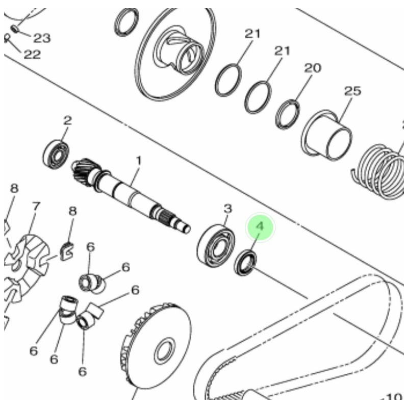 SEAL AS PULLY BELAKANG MIO M3 S Z SOUL GT X RIDE 125 FREEGO ORIGINAL YAMAHA