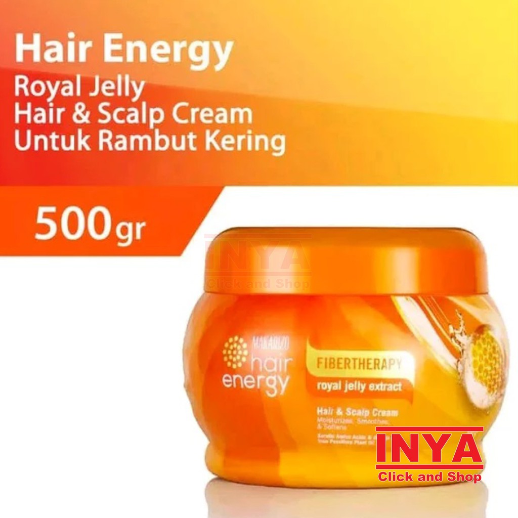 MAKARIZO HAIR &amp; SCALP CREAMBATH  ROYAL JELLY EXTRACT 500gr  - HAIR ENERGY  FIBERTHERAPY