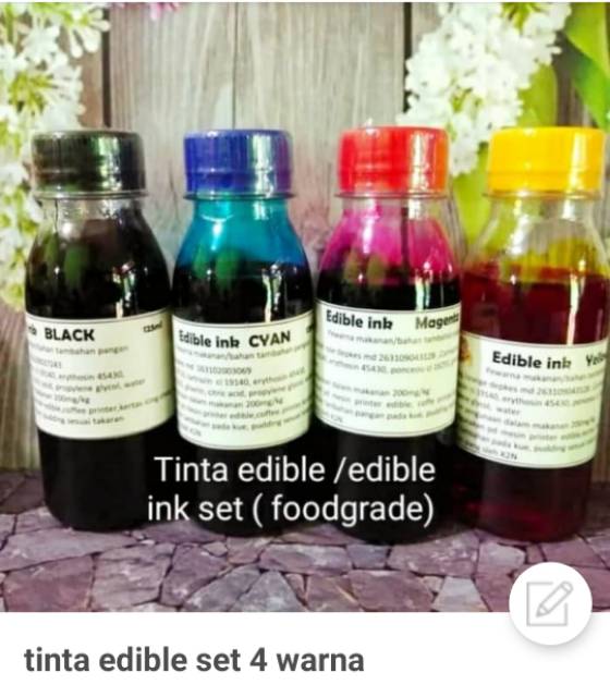 

Paket tinta edible set dan kertas edible