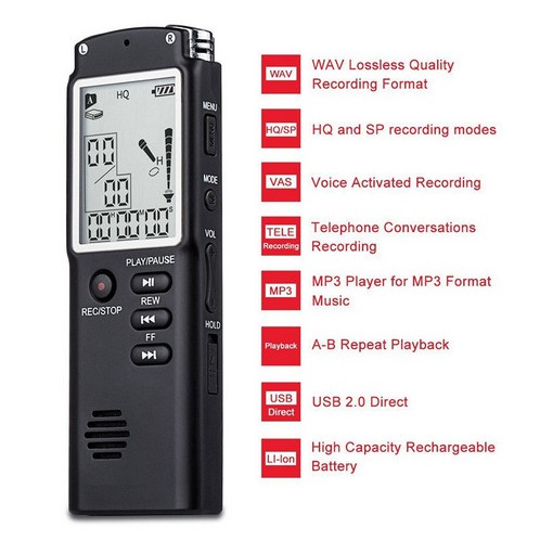 Voice Recorder T60 8GB/16G Recording Digital Voice Audio MP3 Recorder Dictaphone mikrofon