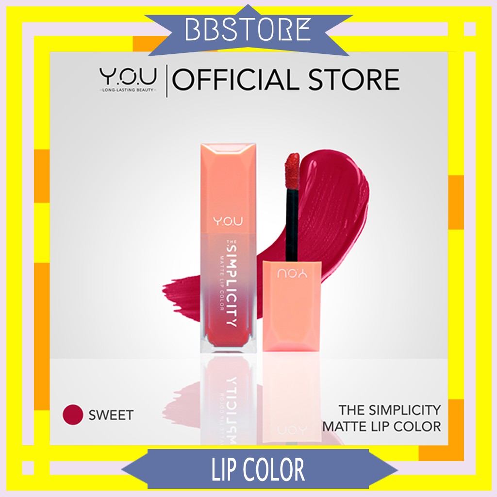 LIP CREAM MATTE YOU THE SIMPLICITY MATTE LIP COLOR LIPSTIK LEMBUT DAN TAHAN LAMA
