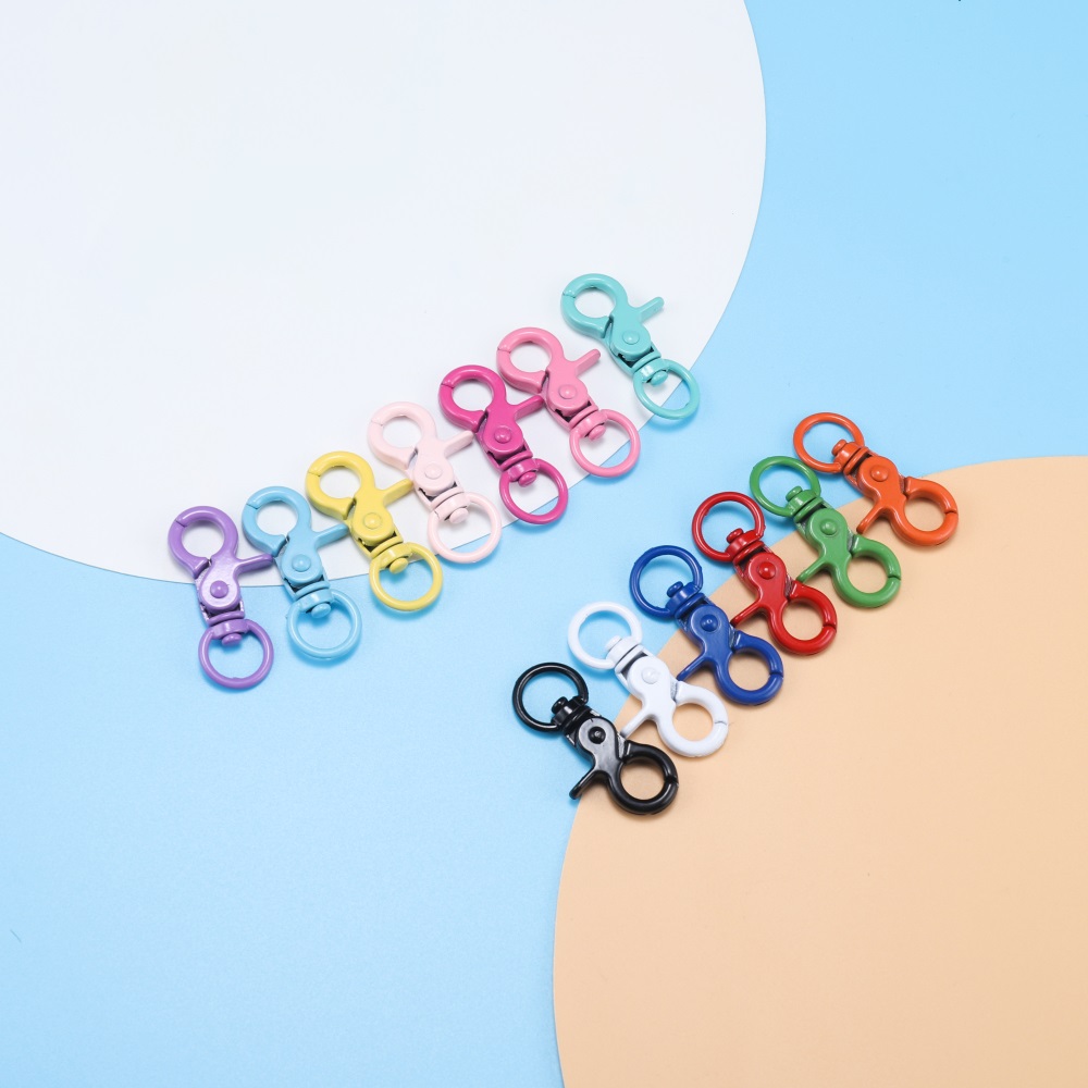 Ready stock Colorful alloy keychain diy key chain fashion accessories jewellery（5pcs/pack 44x21mm）