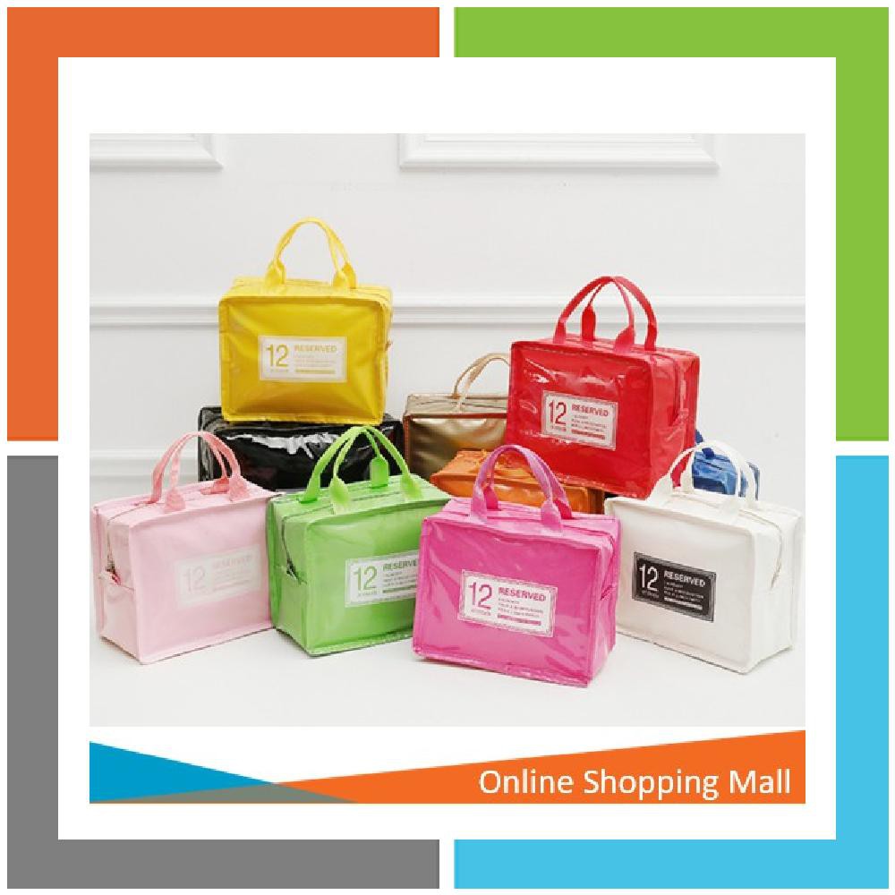 OSM - T141 Tas Bekal Anti Air PVC Lunch Bag Besar Tas Bekal Sekolah Tas Bekal Waterproof