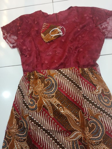 Couple Dress Brokat Rok Pendek | Couple Rnb Brokat | Couple Imlek Pasangan