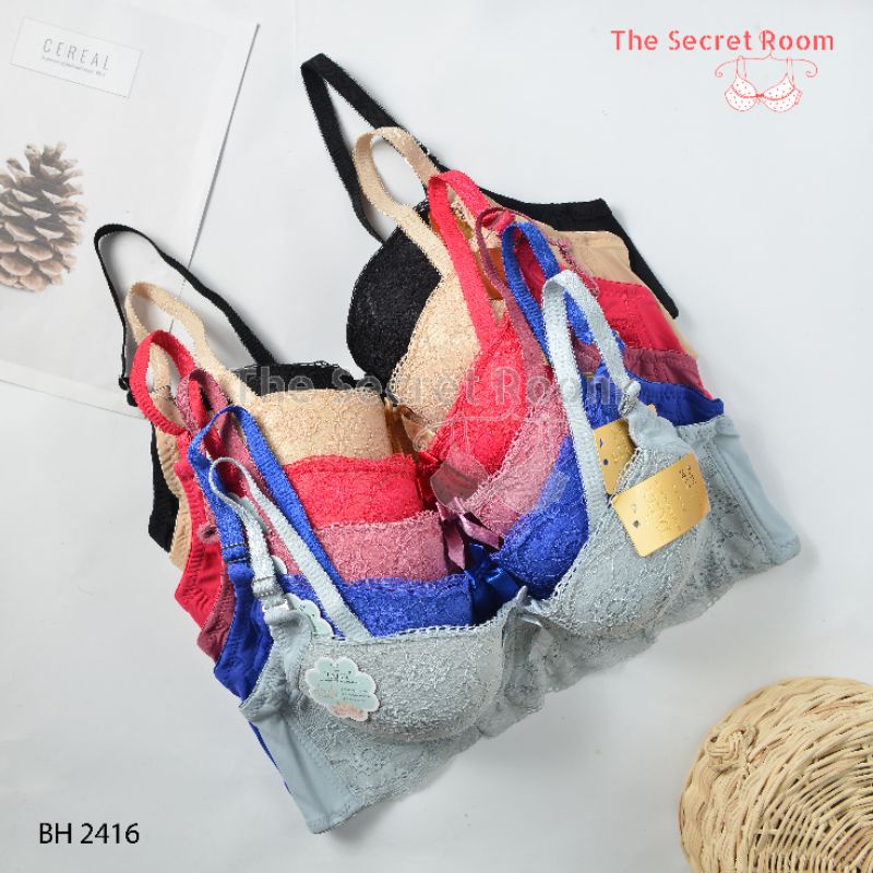 TALLY BRA BH 2416 | CUP B BESAR | BUSA SEDANG | ADA KAWAT | BAHAN RENDA | SIZE 36 - 40