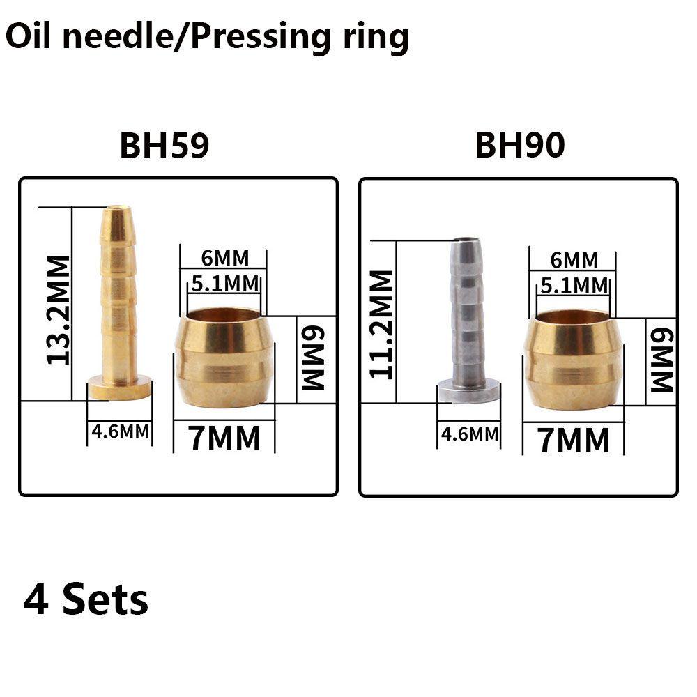 R-FLOWER 4set Kabel Sepeda Aksesori Cincin Jarum Oli/Pressing Untuk Sambungan Selang BH59 BH90