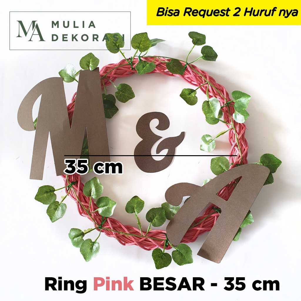 Lingkaran Rotan Dekorasi Ring Rotan Backdrop Hiasan Bunga dan Daun Rambat Nikahan Wedding Lamaran