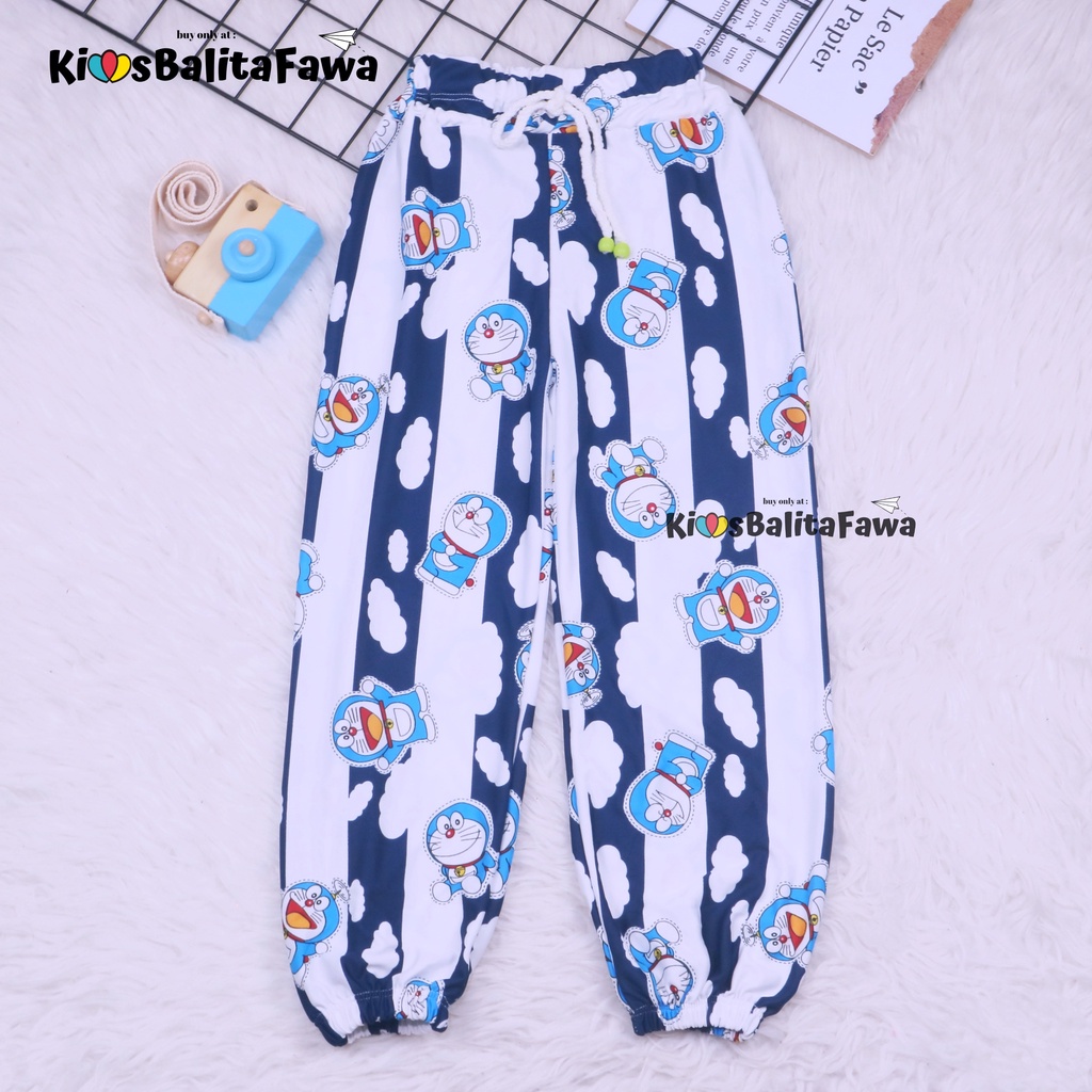 (UNIVERSAL) Jogger White Uk 1-12 Tahun / Celana Panjang Anak Laki Perempuan Grosir Joger Pants Cewek