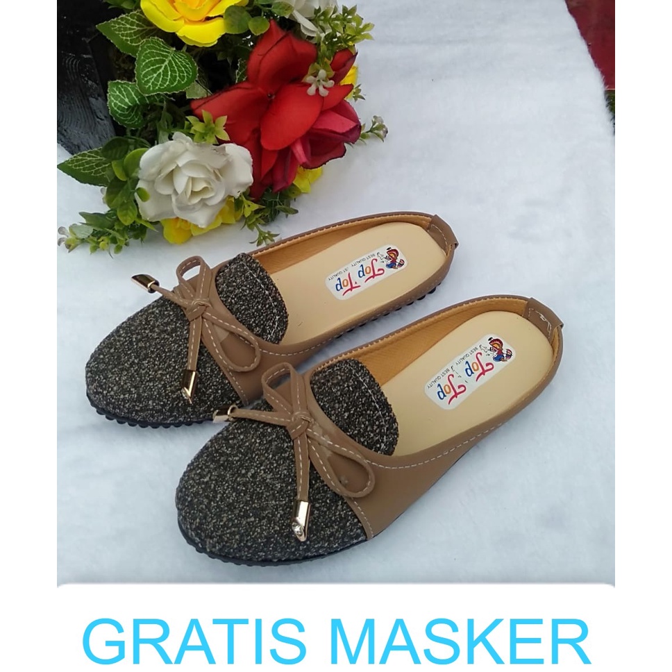 gratis masker - sepatu sendal bustong anak perempuan