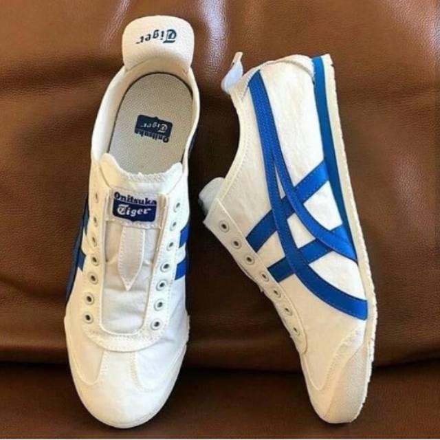 Onitsuka Tiger Slip On White Blue