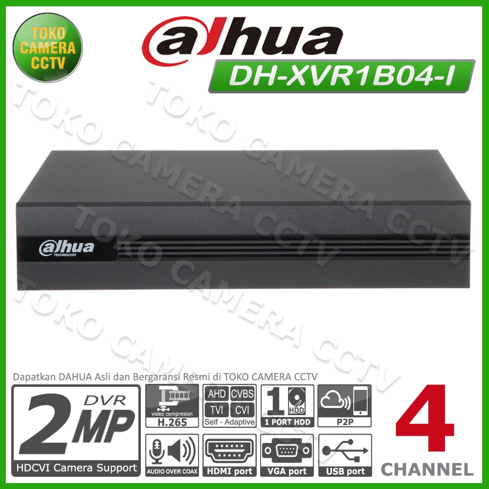 DVR RECORDER CCTV DAHUA 4 CHANNEL CCTV DAHUA 4CH 2MP